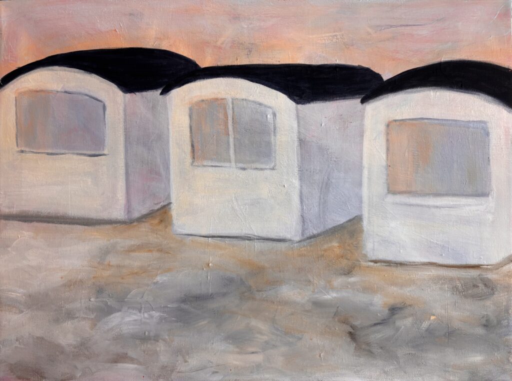 Badehus, Løkken, strand, sommer, Tina Theilgaard, solopgang, gyldne farver
